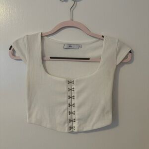 Adika White Crop Top